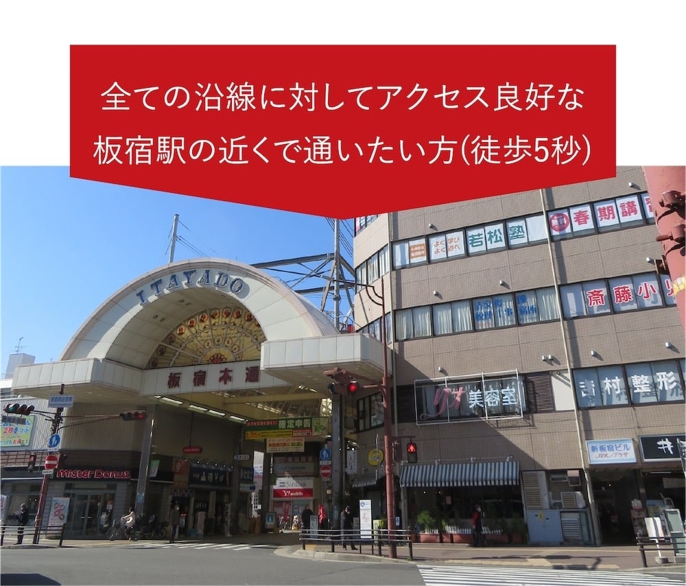 全ての沿線に対してアクセス良好な板宿駅の近くで通いたい方